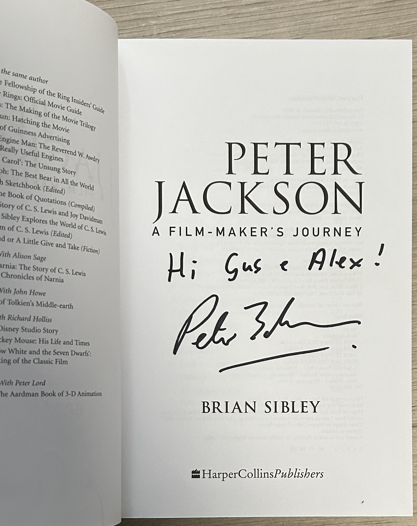 Peter Jackson A Film-maker's Journey the Authorised Biography Signed
