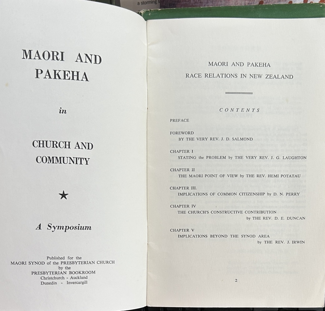 Maori and Pakeha in Church and Community A Symposium